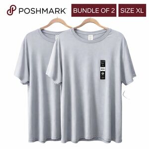 Bundle of 2 Women’s Gray Crewneck T-Shirts | Size XL | New With Tags